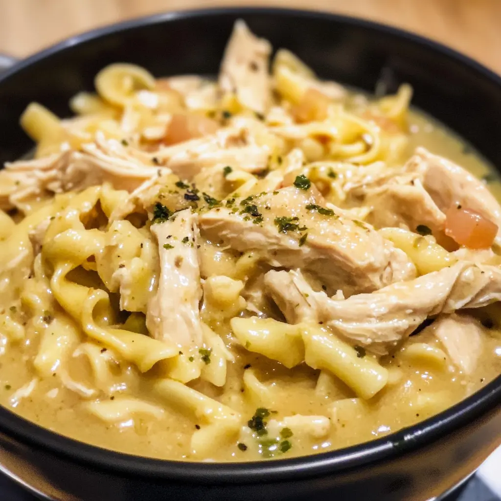 Easy Crockpot Chicken and Noodles