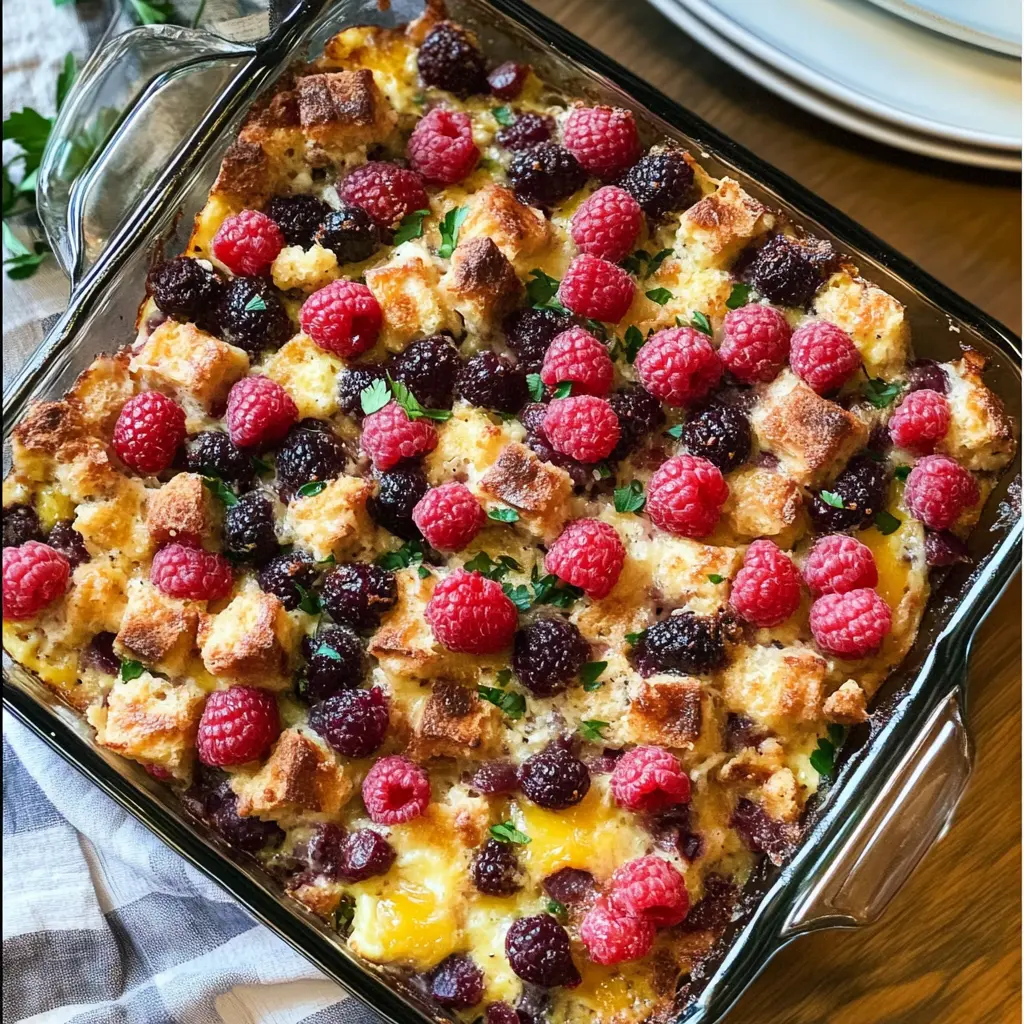 Healthy Overnight Breakfast Casserole (Just 5 Ingredients)