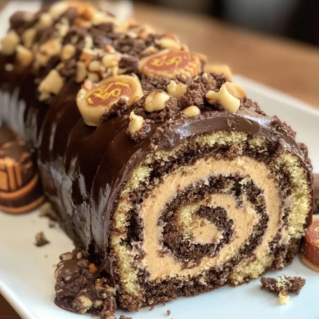 Peanut Butter Cup Cake Roll