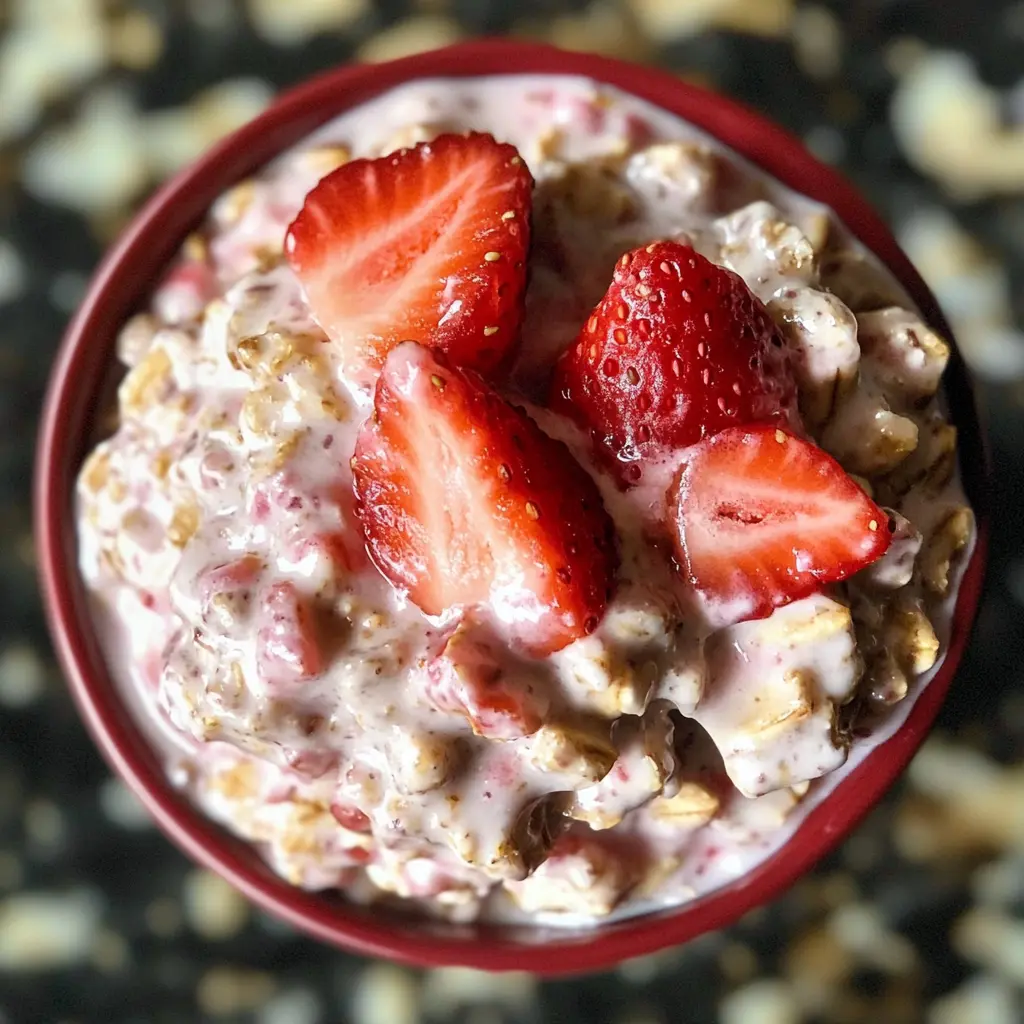 Strawberries and Cream Overnight Oats