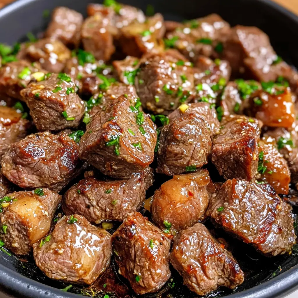 Air Fryer Garlic Butter Steak Bites