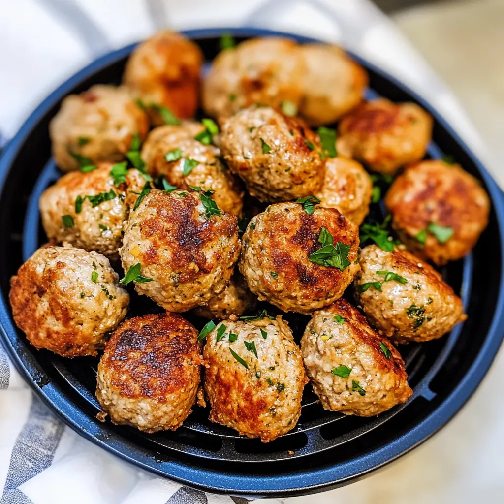 Air Fryer Ground Turkey Meatballs