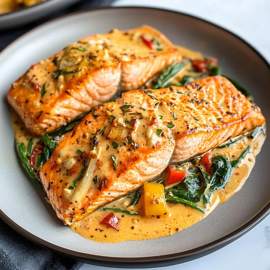 Air Fryer Tuscan Salmon