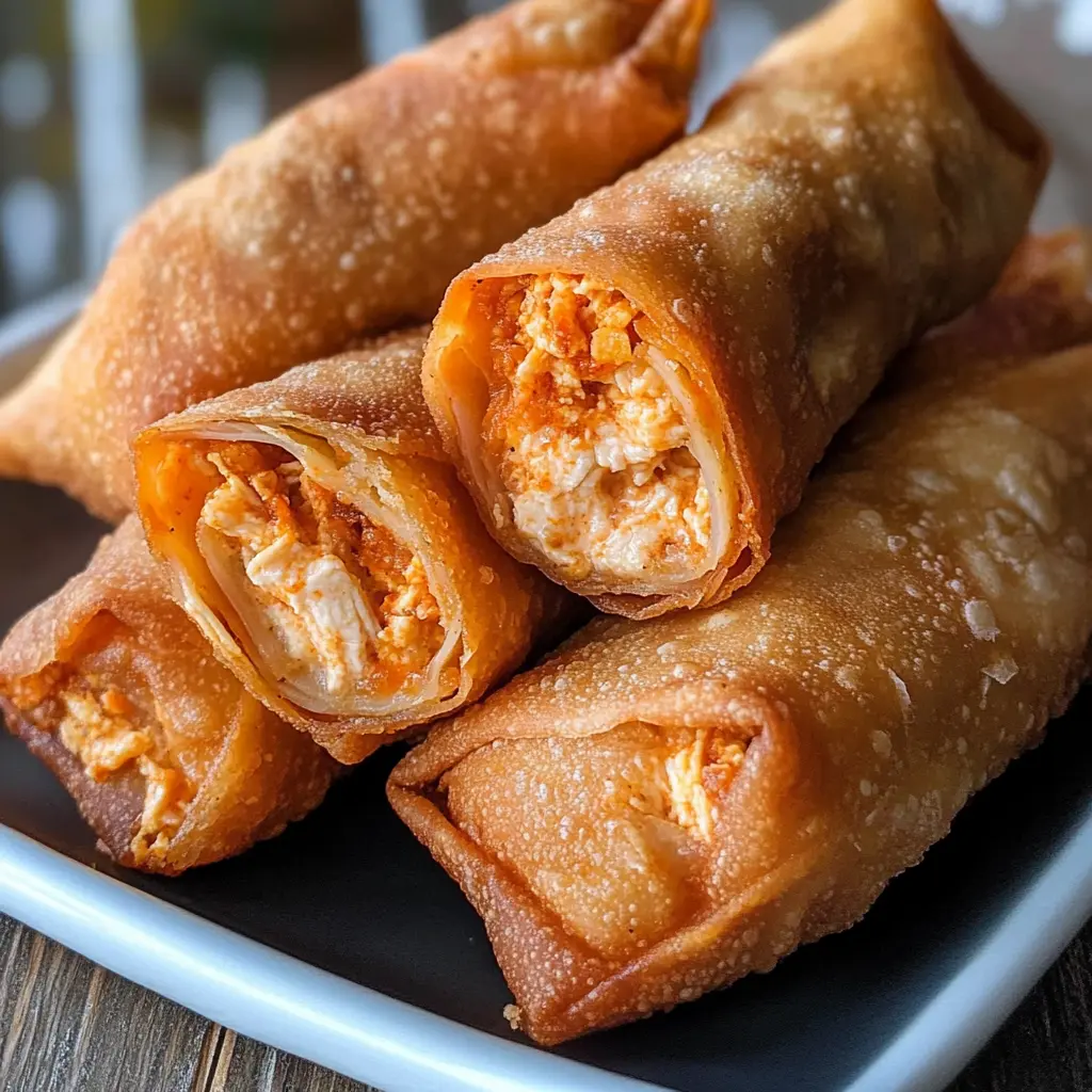 Buffalo Chicken Dip Egg Rolls