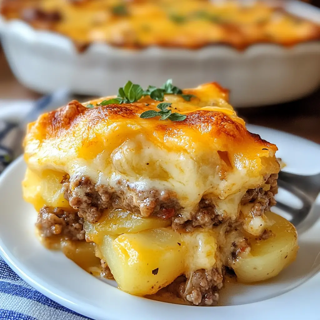 Cheesy Hamburger Potato Casserole