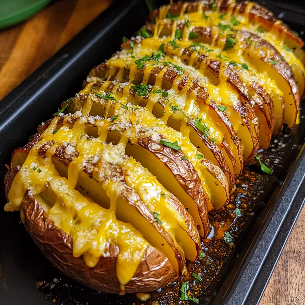 Cheesy Hasselback Potatoes