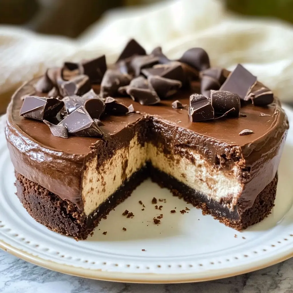 Chocolate Cottage Cheese Cheesecake