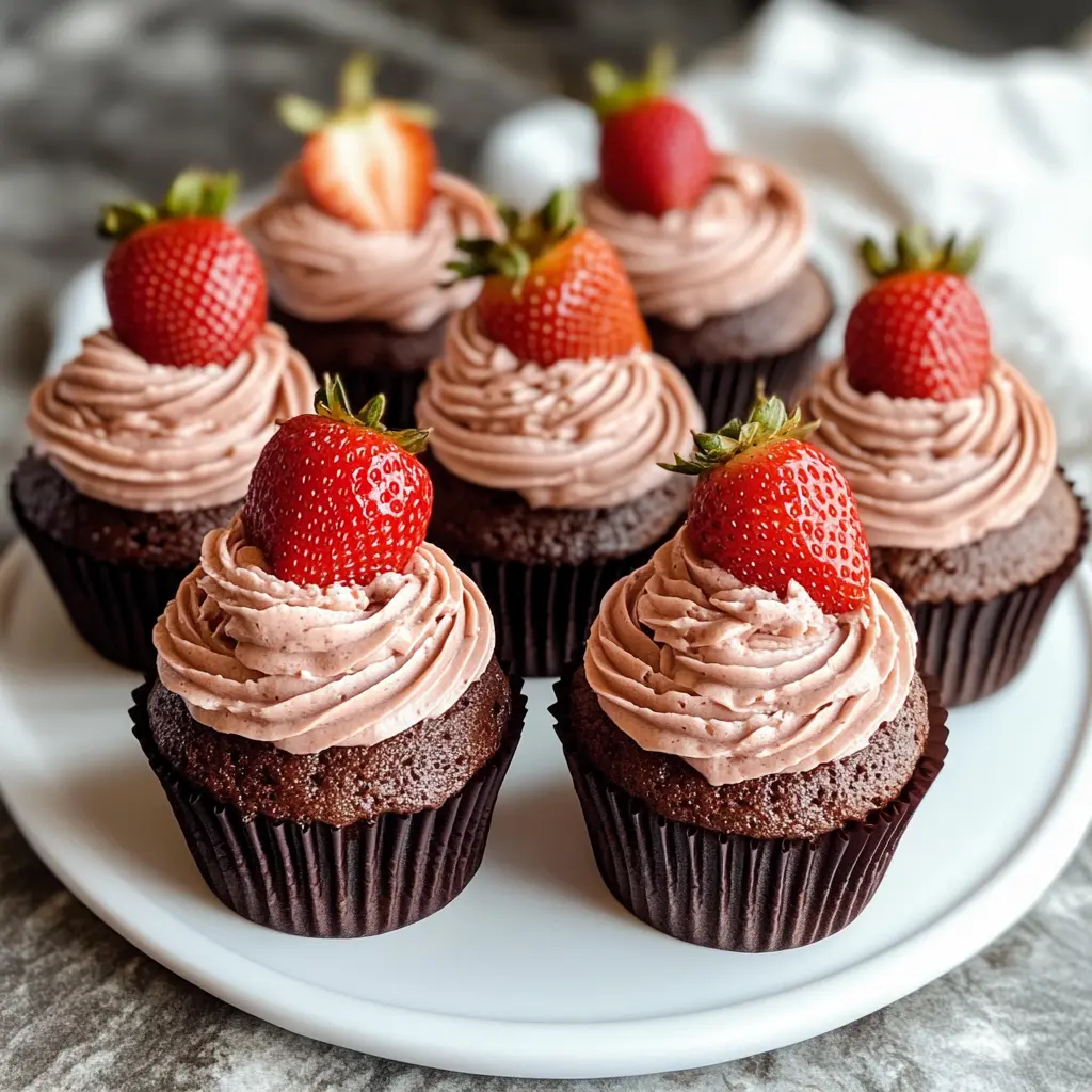 Chocolate Strawberry Cupcakes