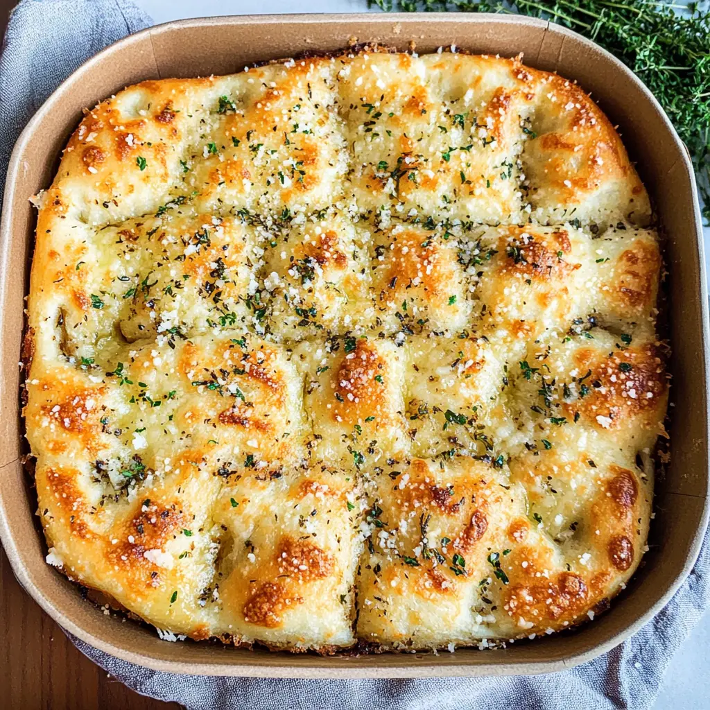 Garlic Parmesan Focaccia Bread