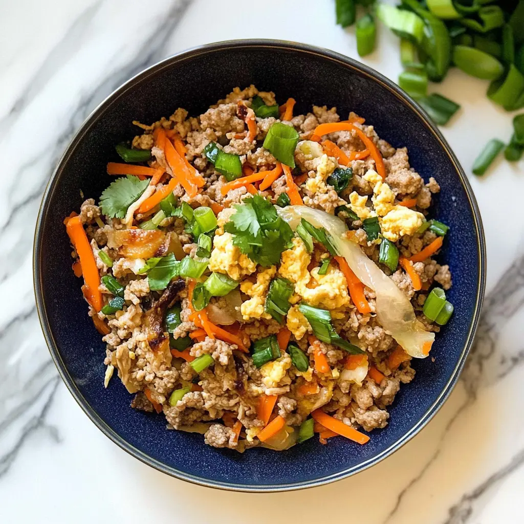 Ground Turkey Egg Roll in a Bowl