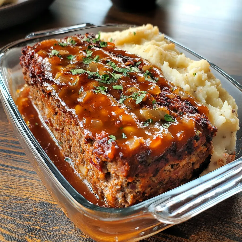 Mexican Meatloaf with Garlic Mashed Potatoes