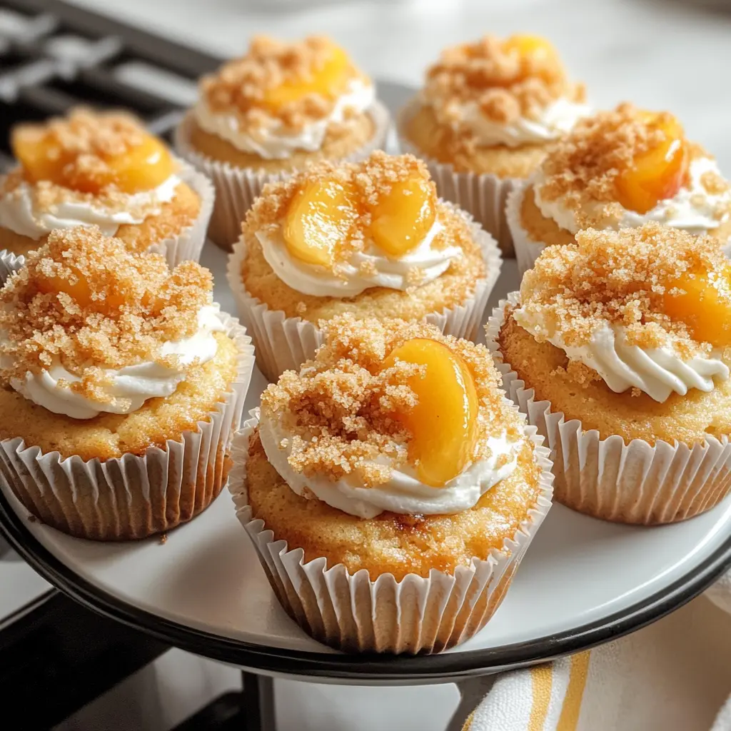 Peach Cobbler Cupcakes