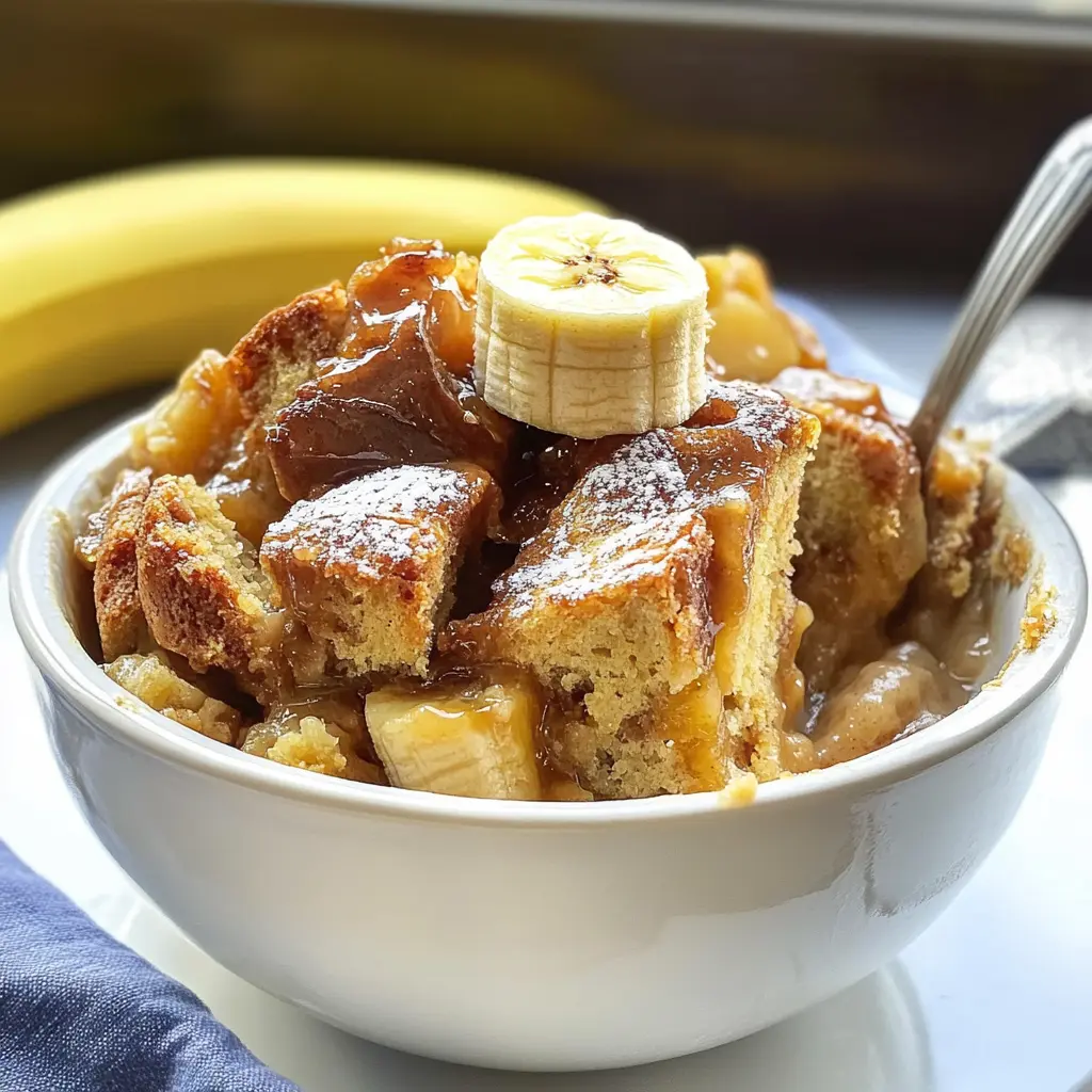 Slow Cooker Banana Bread Pudding