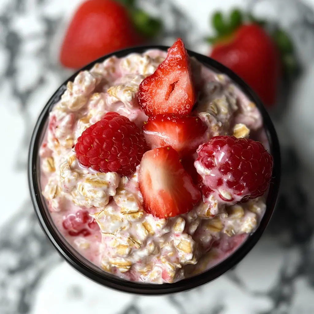 Strawberries and Cream Overnight Oats