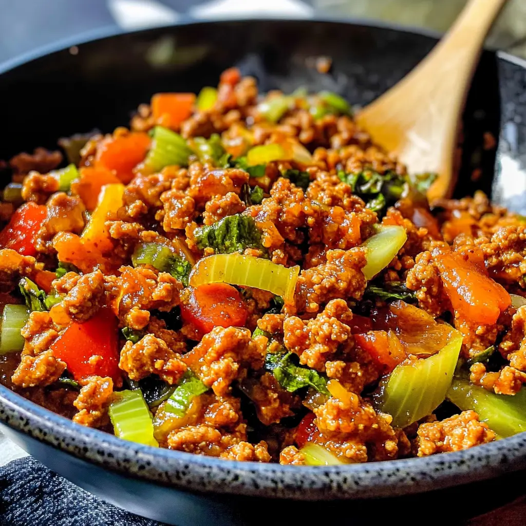 Sweet Spicy Ground Turkey Stir Fry