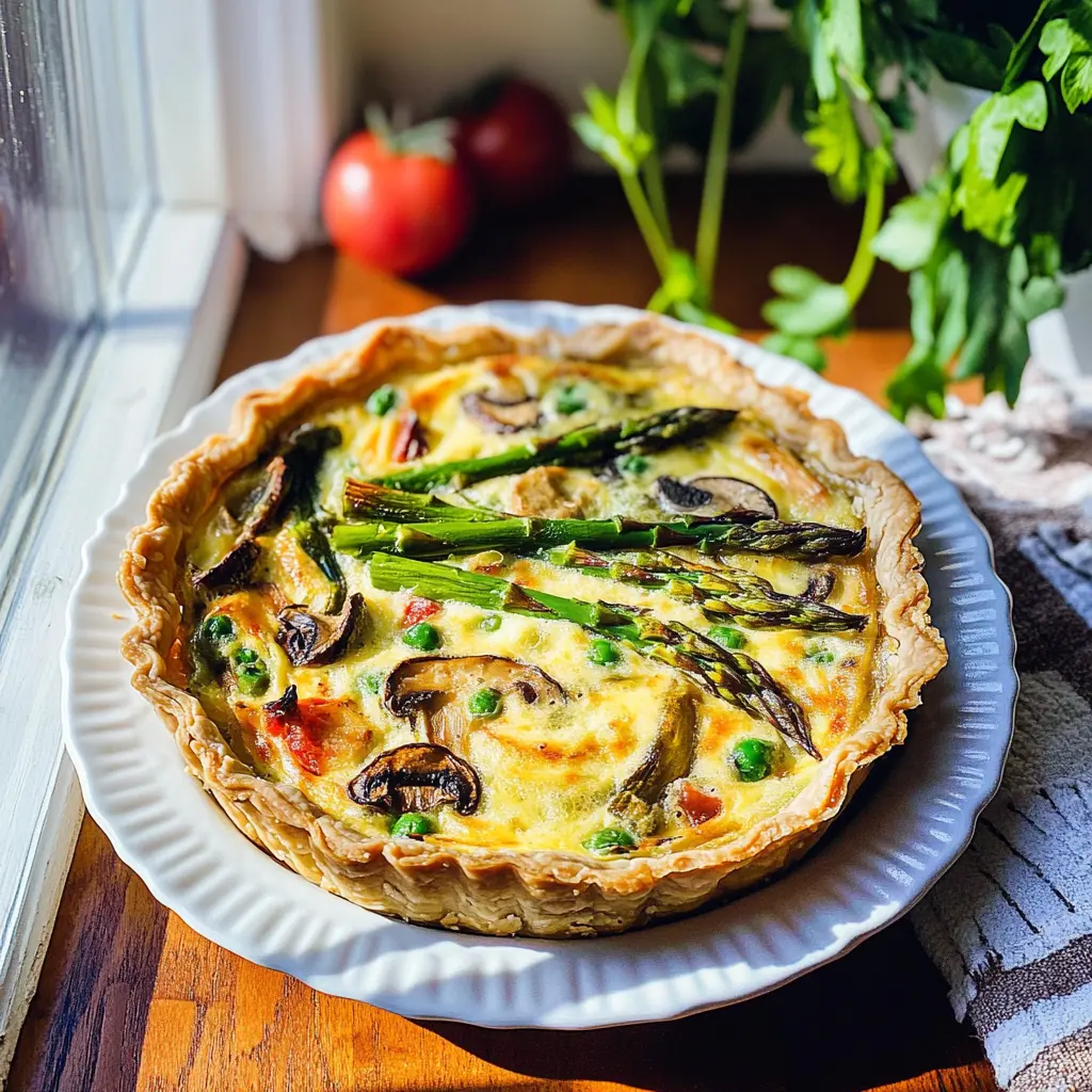 Asparagus Quiche with Wild Mushrooms