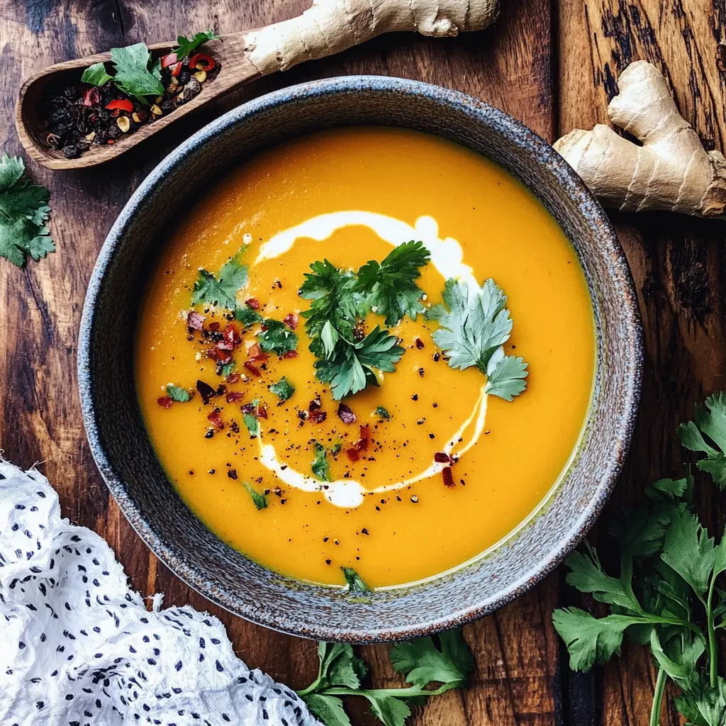 Carrot Soup with Ginger and Turmeric