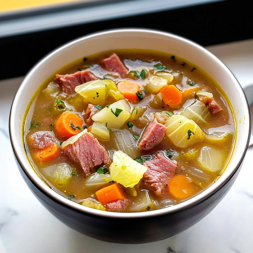 Corned Beef and Cabbage Soup