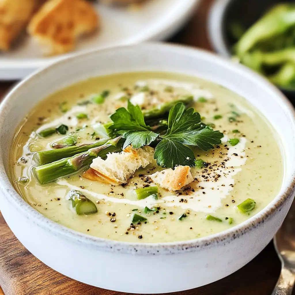 Creamy Roasted Asparagus Soup