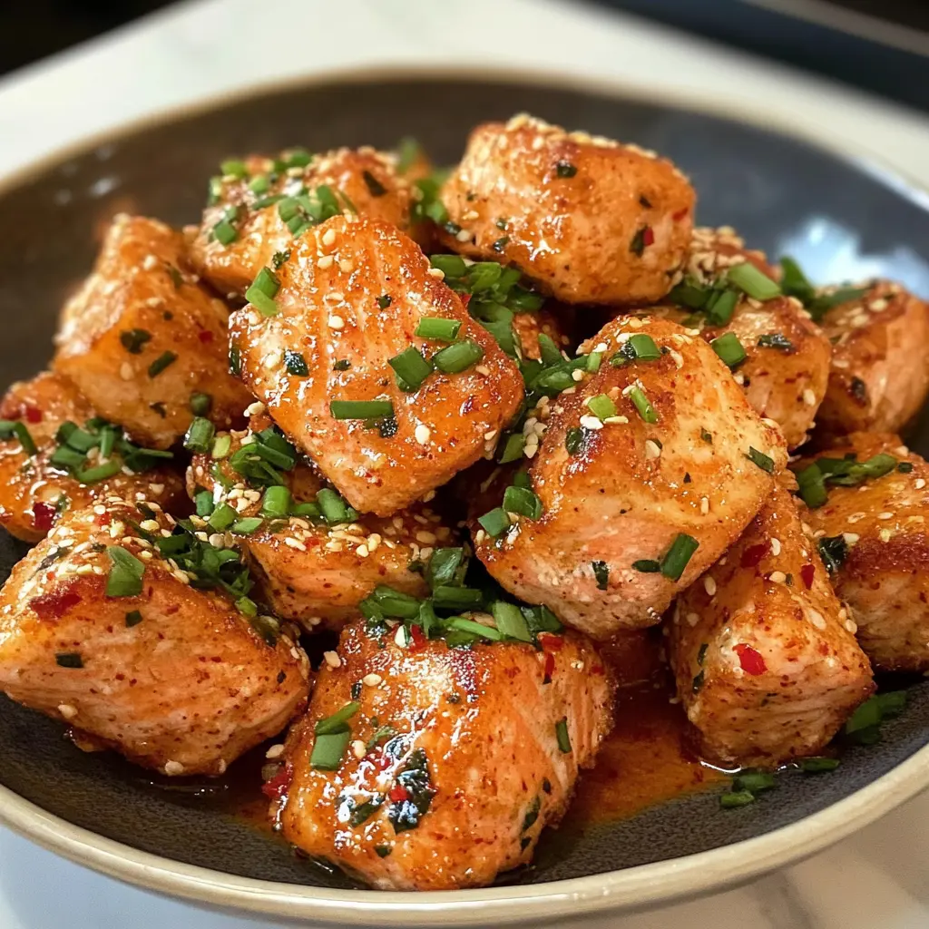 Crispy Bang Bang Salmon Bites