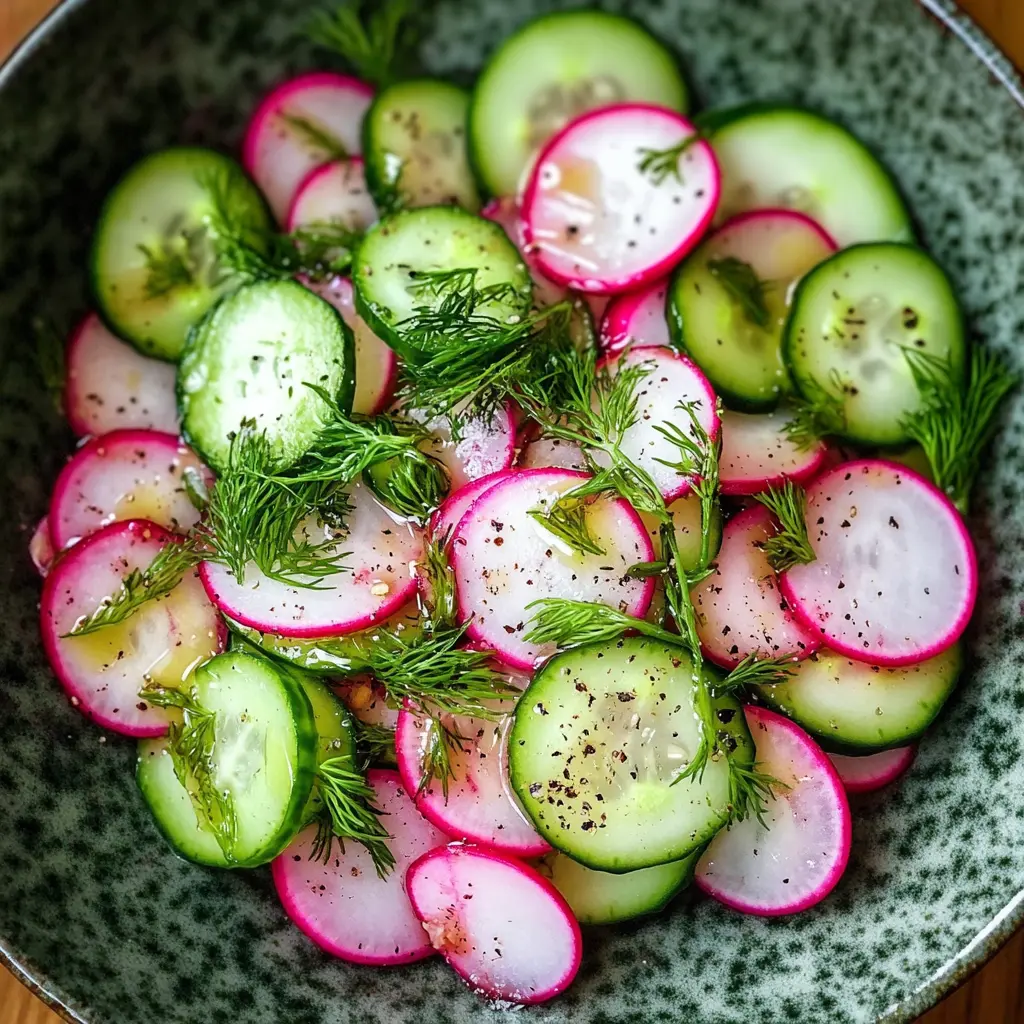 Dewy Dill Delight Radish and Cucumber Salad