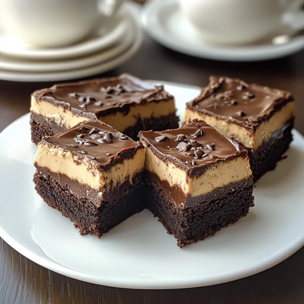 Fudgy Layered Irish Mocha Brownies