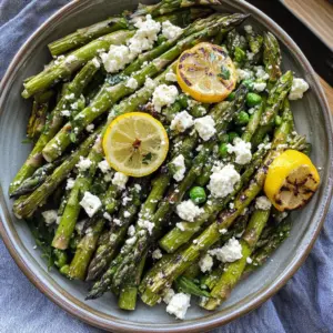 Grilled Asparagus Salad with Lemon & Feta