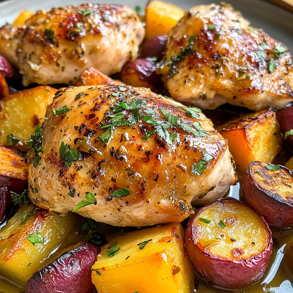 Honey Mustard Glazed Chicken with Roasted Vegetables