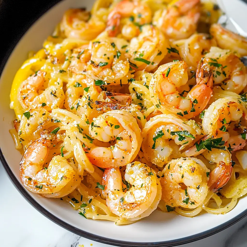 Lemon Garlic Shrimp Pasta