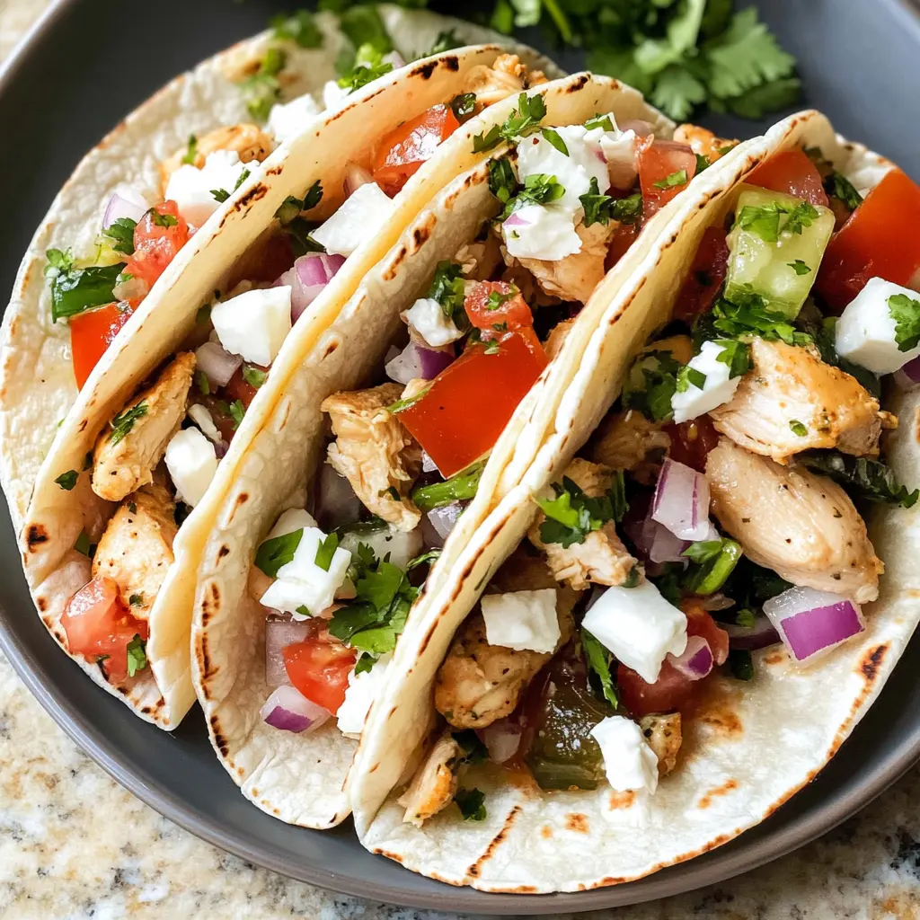 Mediterranean Chicken Tacos