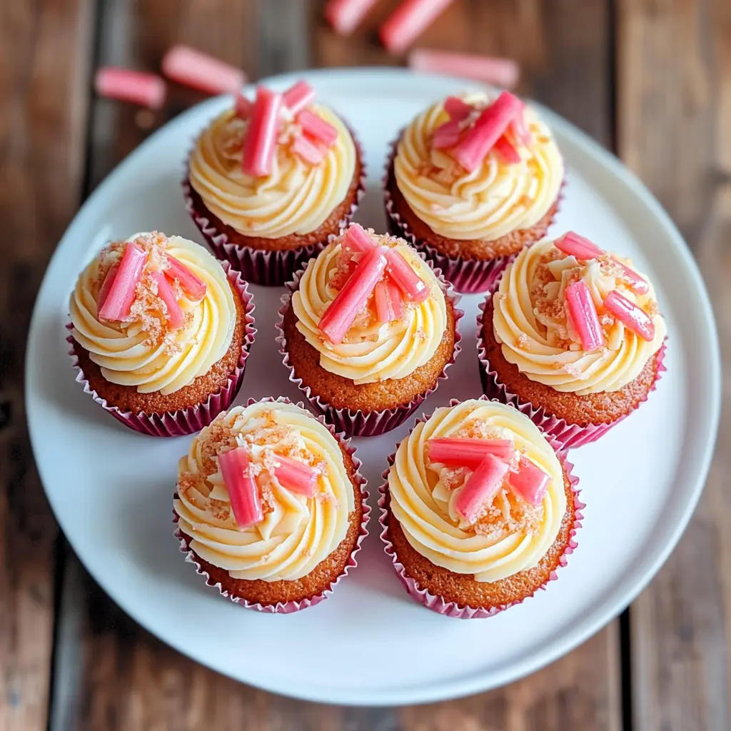 Rhubarb and Custard Cupcakes