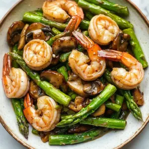 Shrimp and Asparagus Stir-Fry with Mushrooms