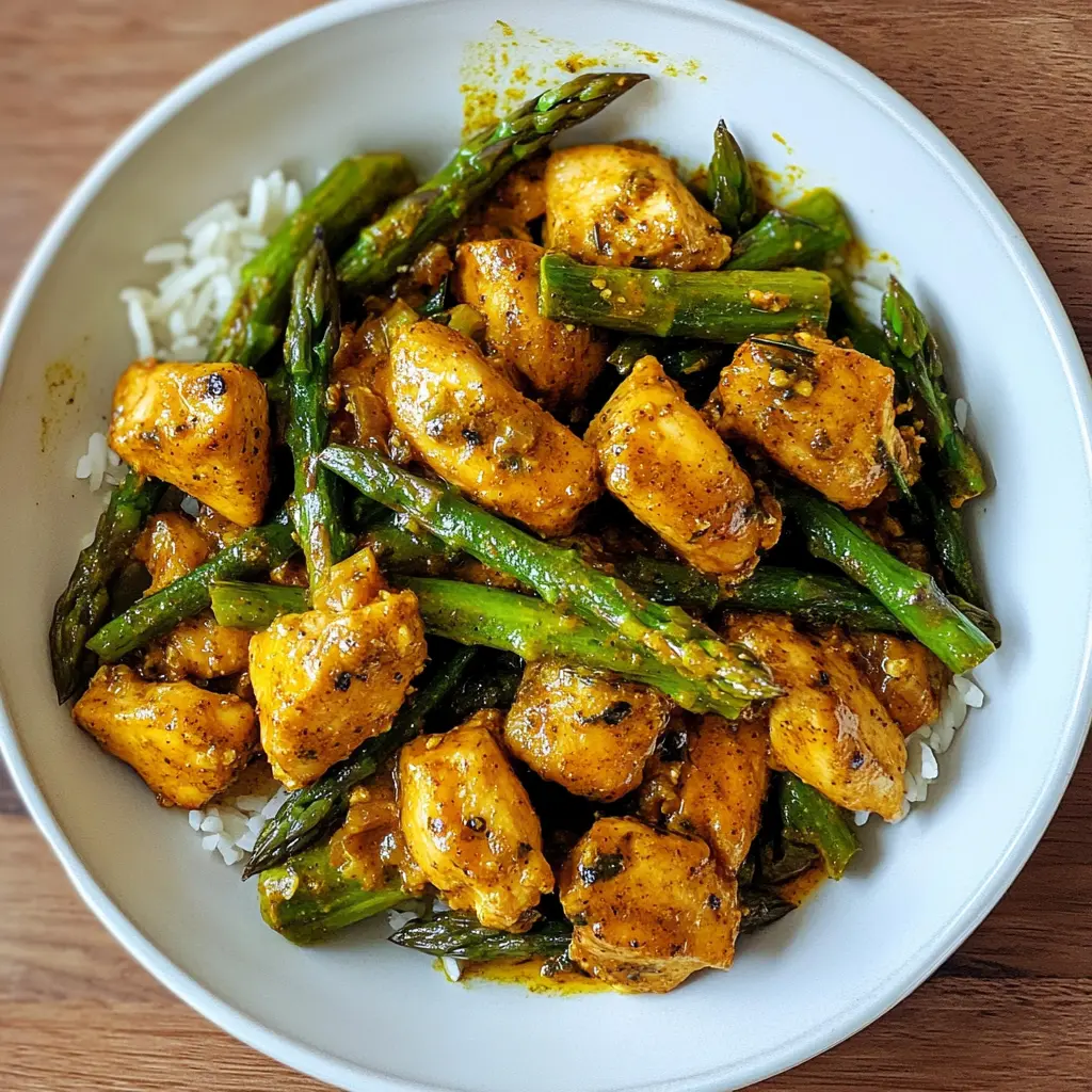 Turmeric Black Pepper Chicken with Asparagus