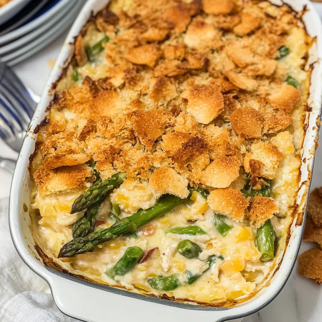 Asparagus Casserole with Ritz Crackers