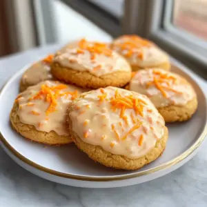 Carrot Cookies With Orange Icing