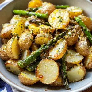 Lemon Roasted Potatoes and Asparagus