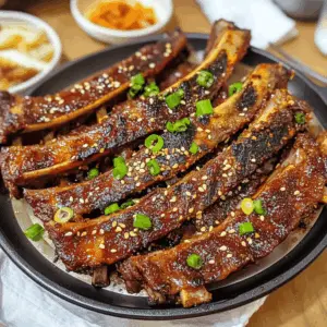 Get ready to enjoy the incredible flavors of Galbi, the Korean grilled flanken ribs that are perfect for any barbecue! These tender, marinated ribs are packed with sweet and savory goodness, making them a showstopper at your next gathering. Save this recipe for a deliciously unique dish that everyone will love at your summer cookouts or family dinners.