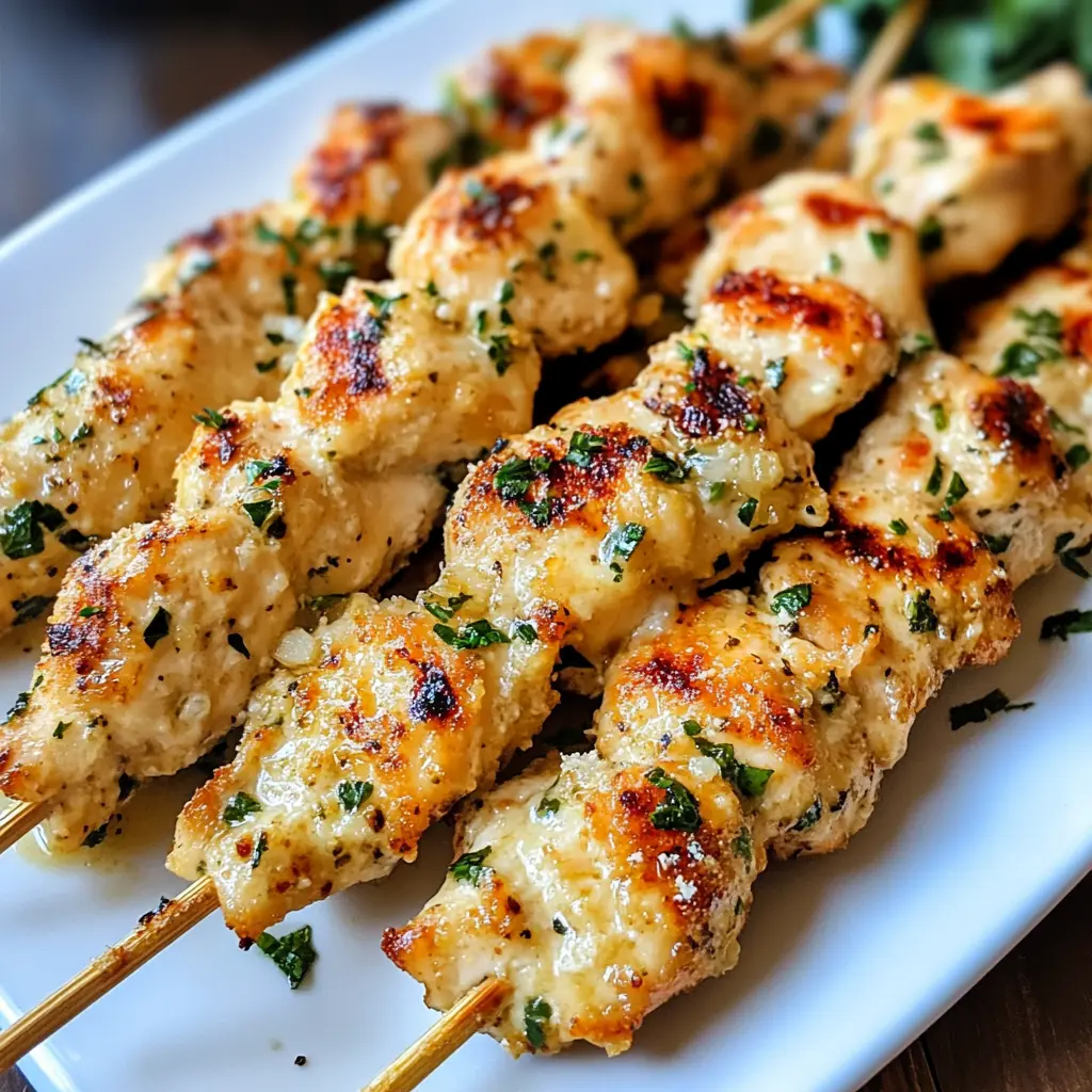 Get ready for a flavor-packed evening with these Garlic Parmesan Chicken Kebabs! Juicy chicken marinated in garlic and Parmesan, skewered for easy grilling. Perfect for BBQs, family dinners, or a cozy night in. Don’t forget to save this recipe to bring delight to your meal planning!