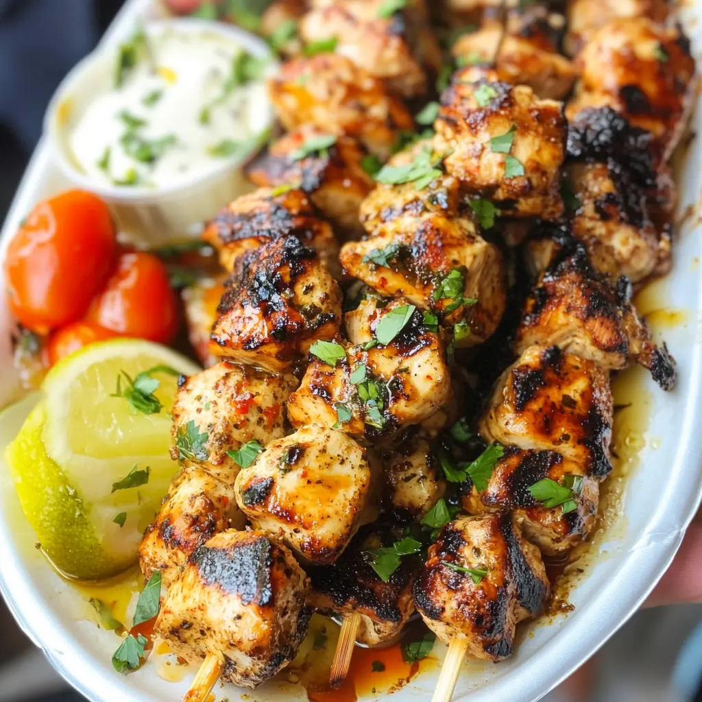 Juicy Greek Chicken Kabobs are perfect for your next barbecue! With marinated chicken, vibrant bell peppers, and red onion, these kabobs burst with Mediterranean flavors. They’re easy to make and ideal for family dinners or outdoor picnics. Save this recipe for a delicious and healthy grilling option that everyone will love!