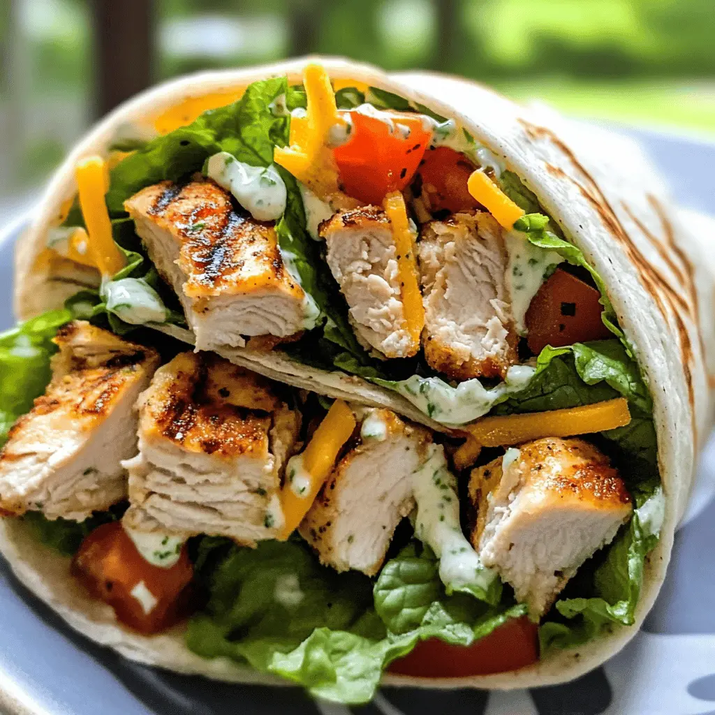 Wrap your taste buds around this delicious Grilled Chicken Wrap! Loaded with juicy grilled chicken, fresh veggies, and a zesty sauce, it's perfect for a quick lunch or picnic. This easy-to-make recipe will become a family favorite in no time. Don't forget to save this pin for your next meal planning!